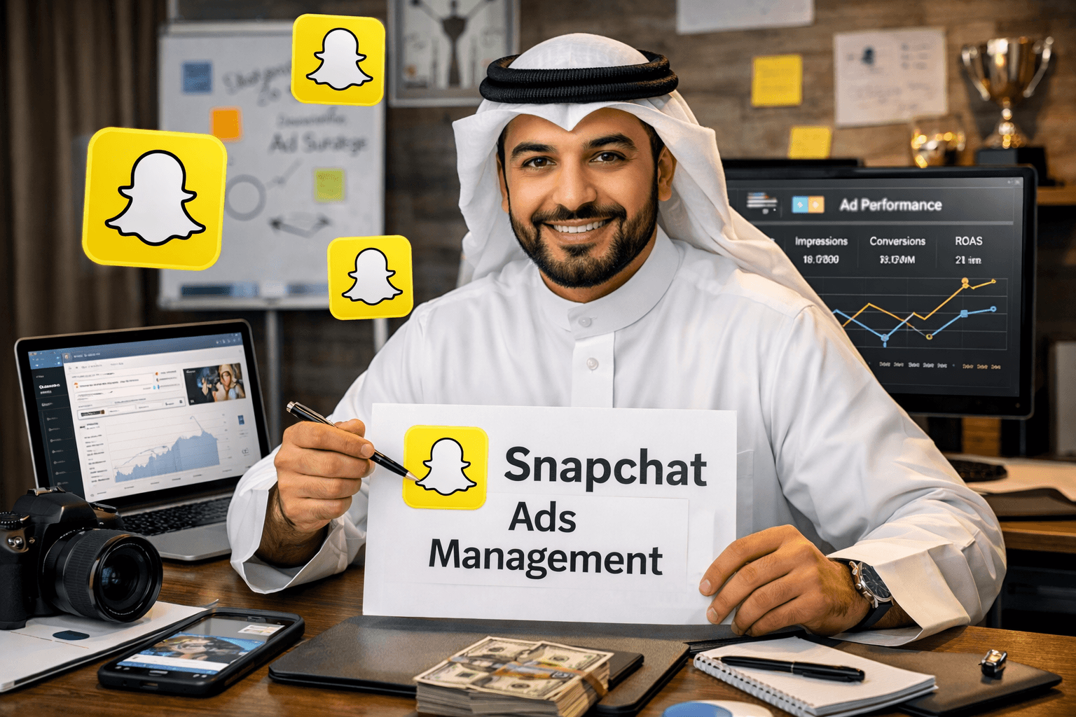 إنشاء وإدارة إعلانات سناب شات | وصول مباشر لجيل التفاعل اليومي
