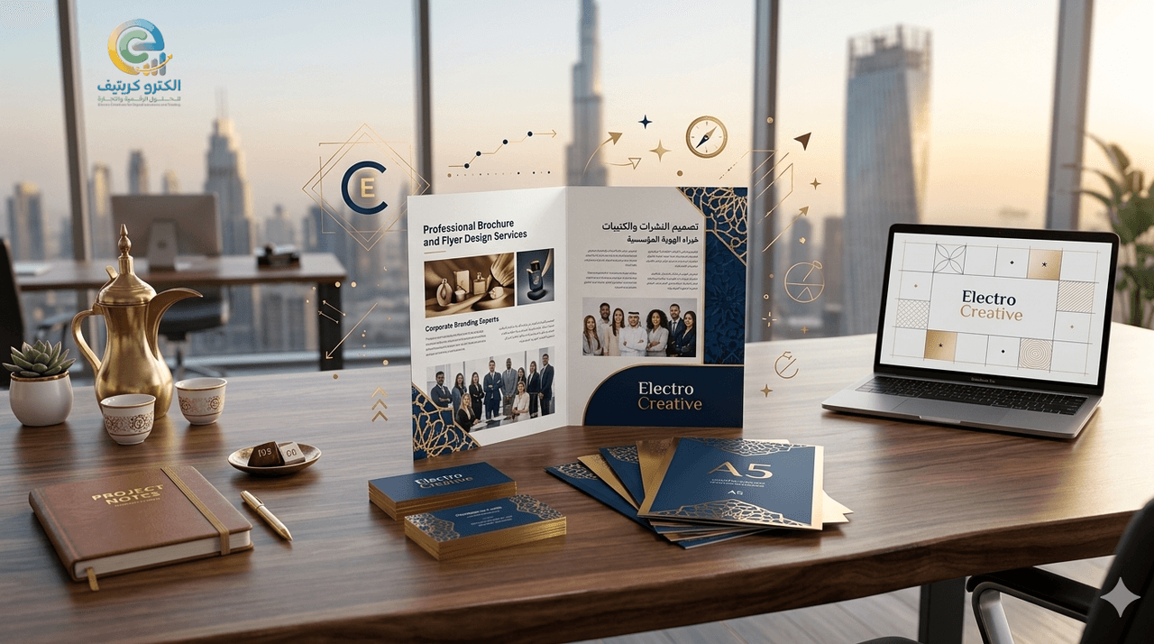 تصميم البروشورات والمواد الدعائية - رسالتك التسويقية بتصاميم احترافية